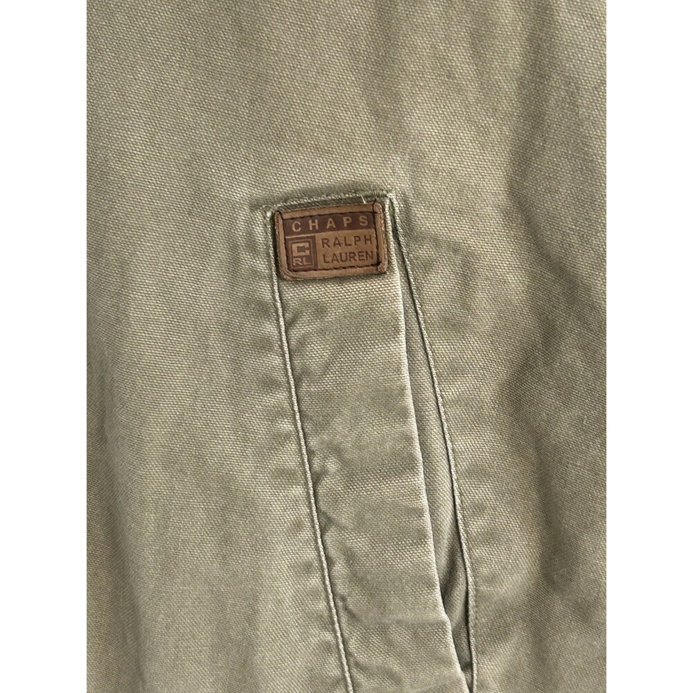 Vintage Chaps Ralph Lauren Light Brown Chore Coat Jacket Corduroy Collar Large - Picture 3 of 13